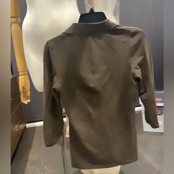 Pre-Owned Authentic Burberry Brit olive green top - Picture 4 of 6